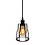 Lampe suspendue Diego avec lampe spirale 5W, verre ambré, 1800K, Ø95