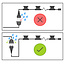Prikkabel set met 1 watt LED filament lampen
