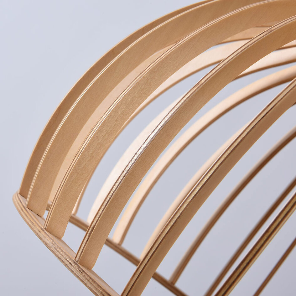 Lampe suspendue style rurale avec bois naturel - Hanoï