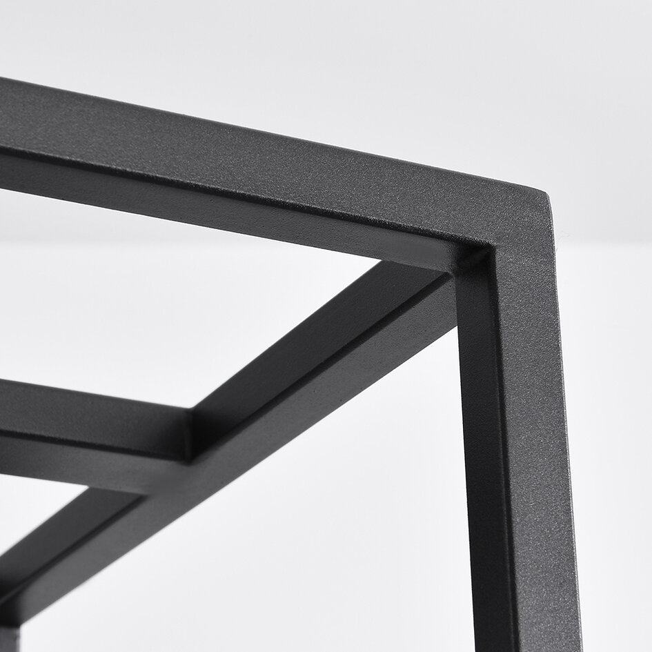 Lampe suspendue industrielle noire 4-lumières - cage Zagreb