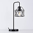 Lampe de table industrielle Peru en métal noir