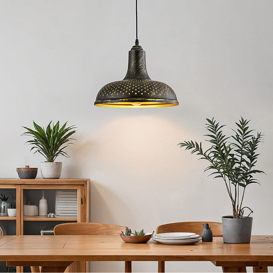 Industriële hanglamp brons - Marrakesh