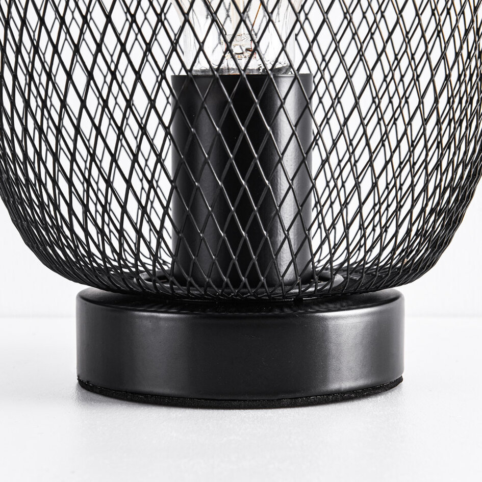 Industriële zwarte tafellamp met metalen constructie - Prison