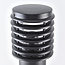 Lampe d'extérieur sur pied Elia en acier inoxydable noir - 50 cm