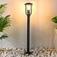 Lampe d'extérieur sur pied Alessandro en acier inoxydable noir - 80 cm