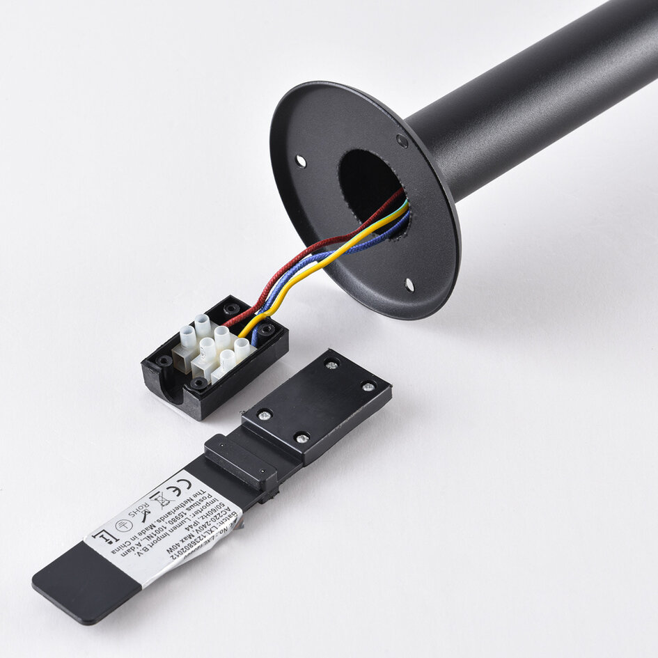 RVS zwarte landelijke buitenlamp  Alessandro, 80 cm