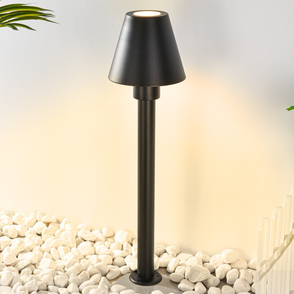 Moderne buitenlamp Bruno zwart, 80 cm