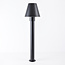 Lampe d'extérieur sur pied Bruno noire avec détecteur - 80 cm