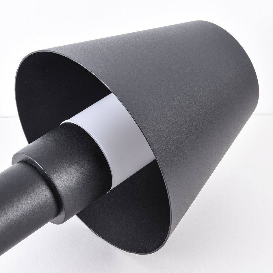 Lampadaire extérieur moderne Bruno noire, 80 cm