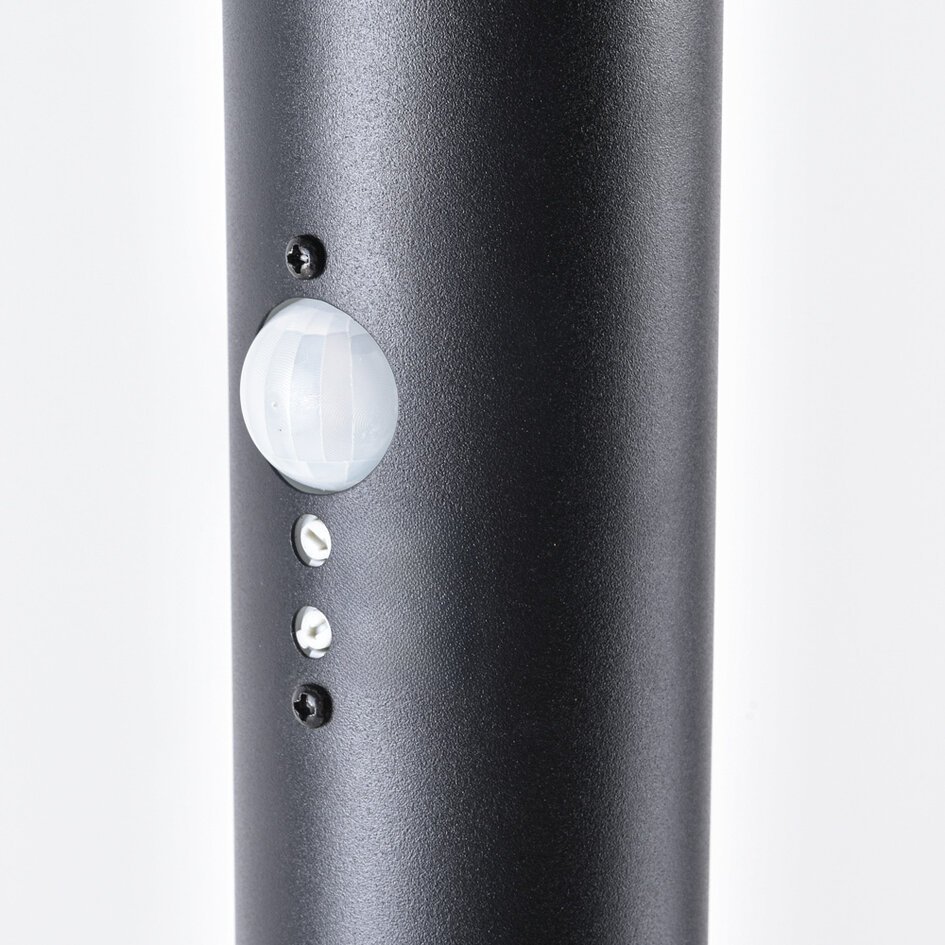 Moderne buitenlamp Bruno zwart met sensor, 80 cm