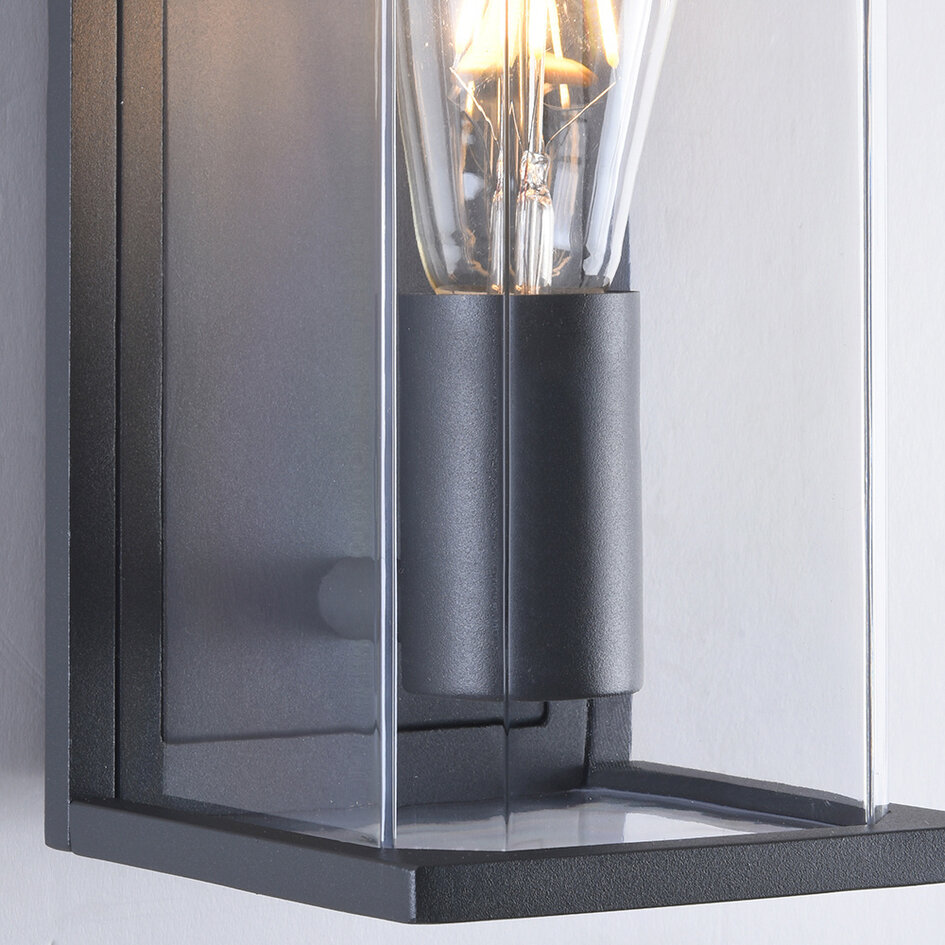 Moderne buitenwandlamp Flavio IP44 - antraciet