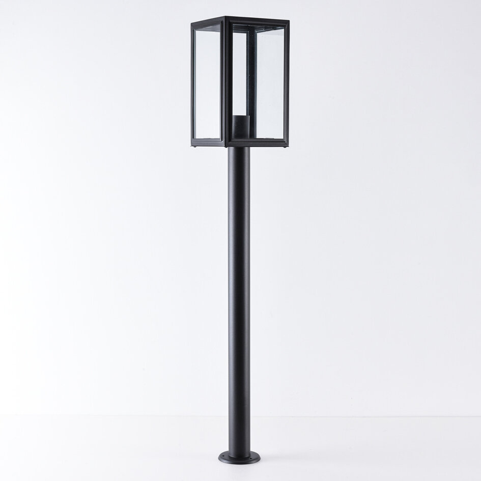 Robuuste RVS staande buitenlamp Giovanni - zwart