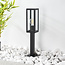 Lampe d'extérieur sur pied Alessio en acier inoxydable et verre - 50 cm