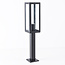 Robuuste RVS buitenlamp Alessio met glas - 50 cm zwart