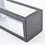 Robuuste RVS buitenlamp Alessio met glas - 50 cm zwart
