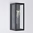 Applique extérieure Filippo - inox noir avec verre