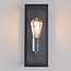 RVS moderne zwarte wandlamp met glas - Filippo