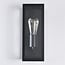 Applique extérieure Filippo - inox noir avec verre