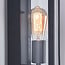 Applique extérieure Filippo - inox noir avec verre