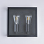 Applique extérieure 2 lumières Gabriella - inox noir avec verre