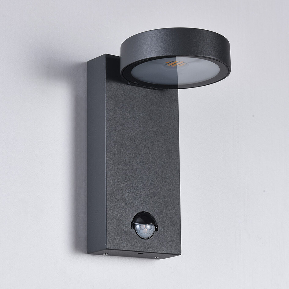 Wandlamp Luca met sensor - antraciet