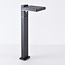 Zwarte staande solar buitenlamp met sensor Paulo , 50 cm