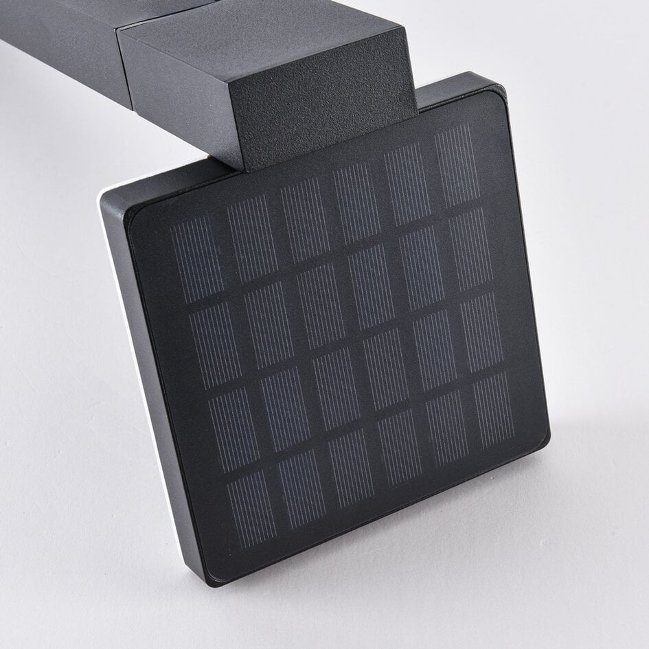 Lampe d'extérieur solaire sur pied Paulo à détecteur, noir, 50 cm