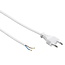 Câble de raccordement avec fiche euro blanche, 2 mètres - 2 x 0,75 mm