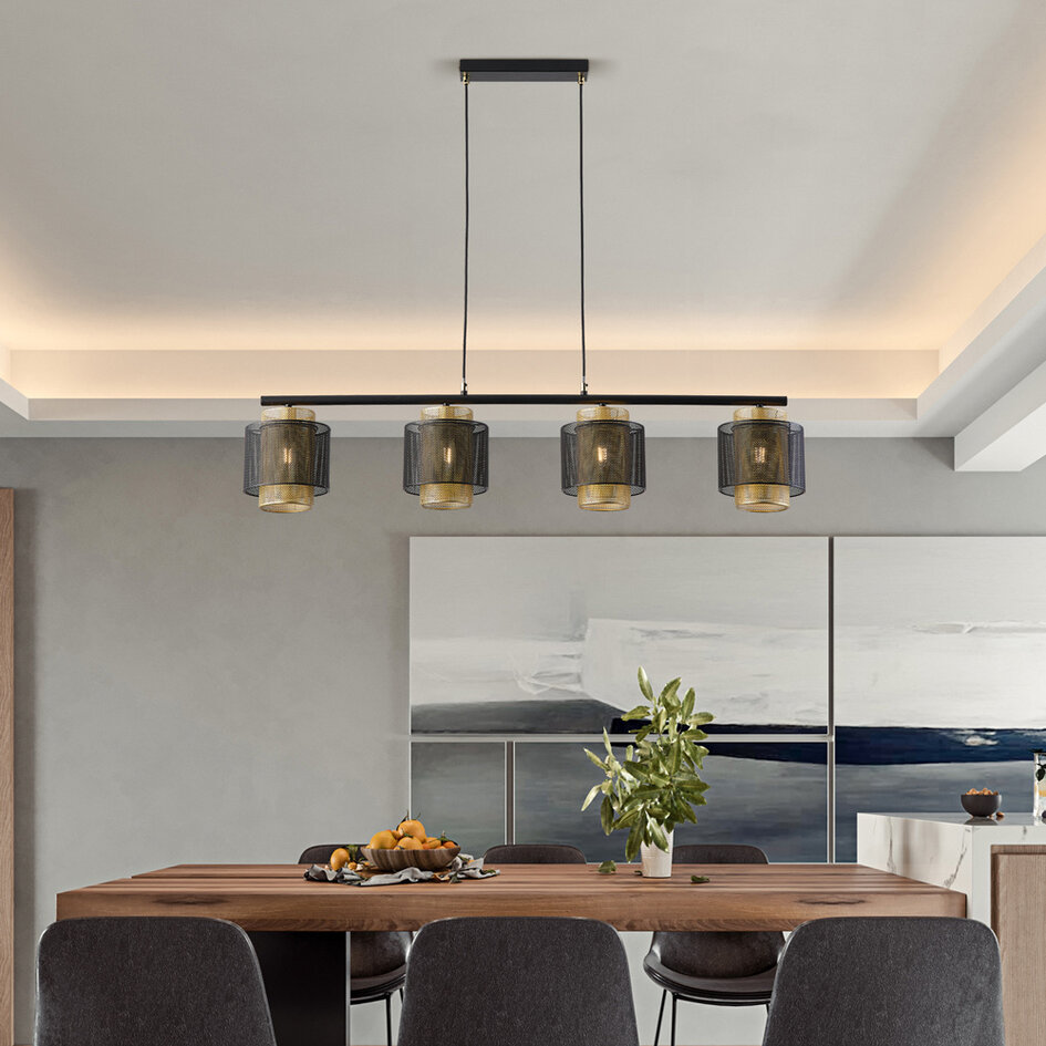 Hanglamp Jennifer - zwart met goud