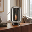 Lampe de table moderne en verre noir avec verre fumé - Solo