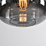 1-lichts plafondlamp Soli - zwart en smoke glas