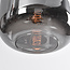 Lampe suspendue à 3 lumières noire et or avec verre fumé - Teto