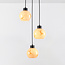 Lampe suspendue à 3 lumières noir mat avec aspect marbre - Marmore