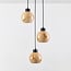Suspension 3 lumières Marmore - noir et aspect marbre
