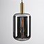 1-lichts hanglamp Sofito - zwart, goud en smoke glas