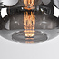 1-lichts hanglamp Basso - zwart, goud en rookglas