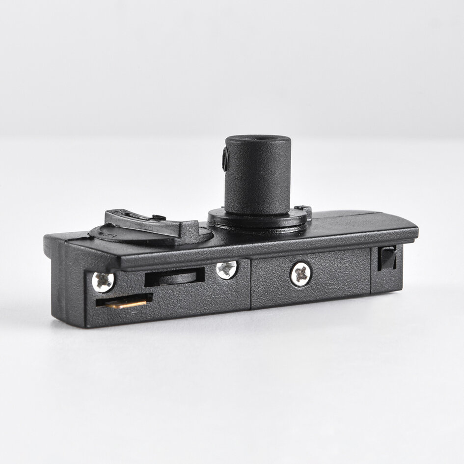 Adaptateur pour suspension sur rail monophasé, noir