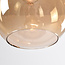 Hanglamp goud met amber glas, 6-lichts - Loic