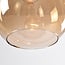 Lampe suspendue or avec verre ambré, 6 lumières - Loic