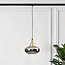 1-fase rail hanglamp Nill goud met smoke glas en spiegeleffect - breed glas