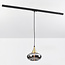 Suspension Nill pour rail monophasé, verre fumé large à effet miroir, doré