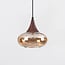 Suspension Nill pour rail monophasé, verre ambré large et bois foncé