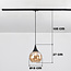 Suspension Nya pour rail monophasé, verre ambré rond