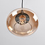 1-fase rail hanglamp Nill met amber glas - breed glas