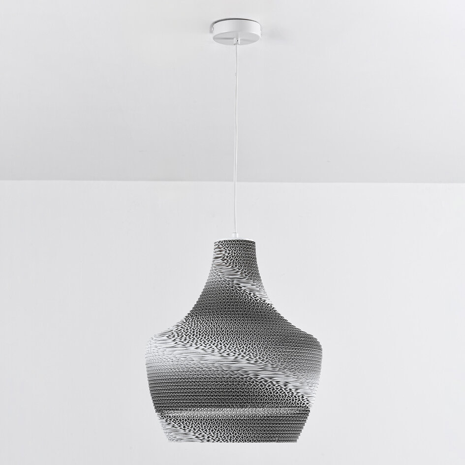 Hanglamp Cato van karton - wit
