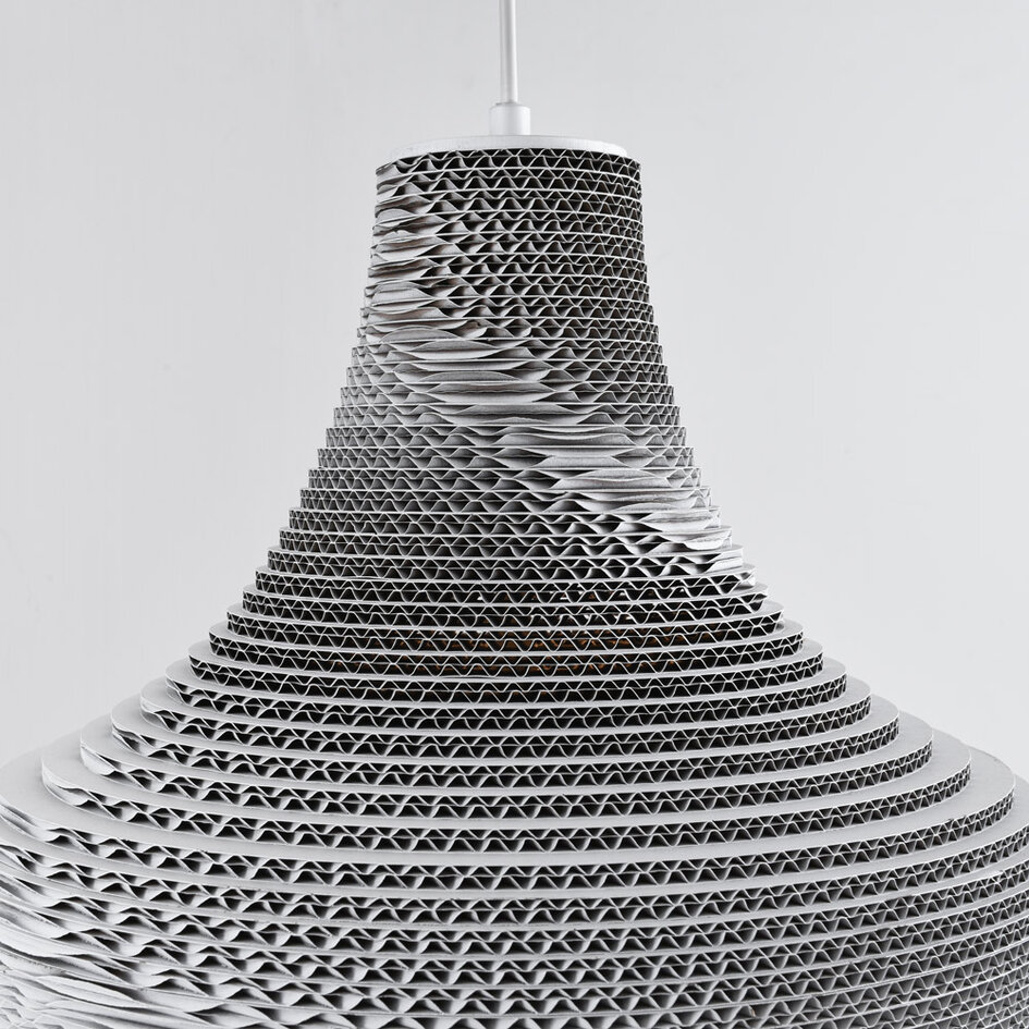 Hanglamp Cato van karton - wit