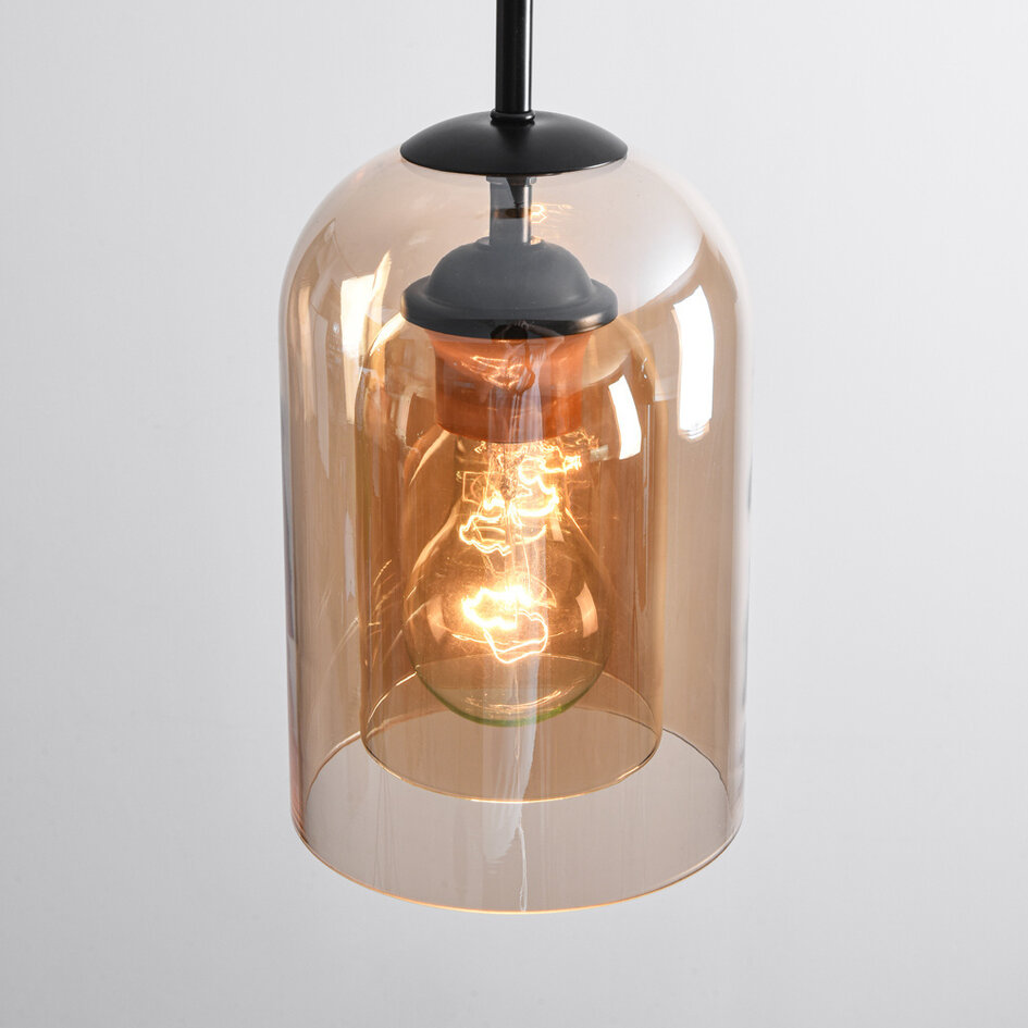 Hanglamp Topel stolpvorm - amber glas