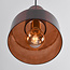 Lampe suspendue Rurka or avec verre brun