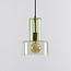 Lampe suspendue Rurka or avec verre vert