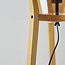 Vloerlamp Ditta van hout met amber glas